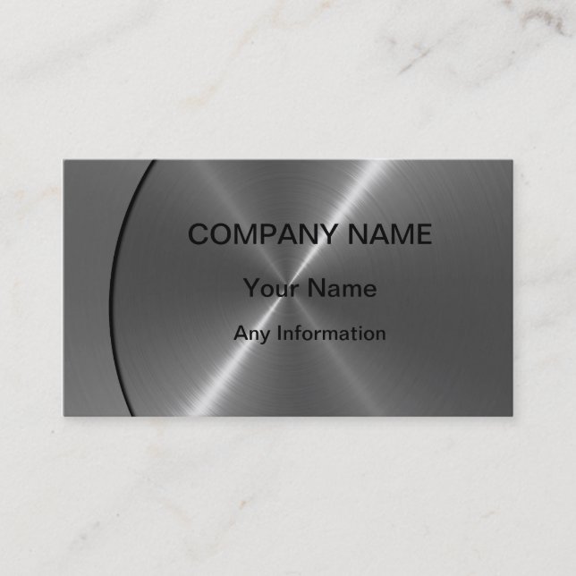 Silver Luxury Metal Business Cards (Front)