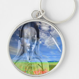 Silver Machine Key Ring