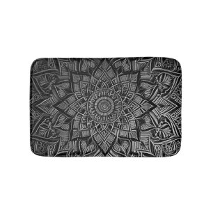 Silver Mandala Bath Mat
