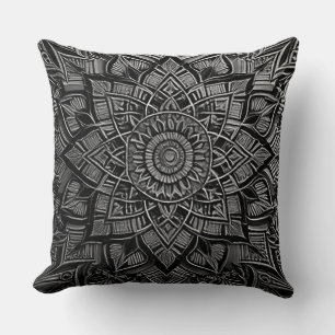 Silver Mandala Cushion