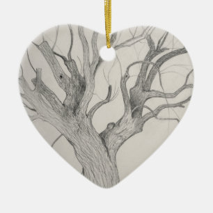 Silver Maple Ceramic Tree Decoration