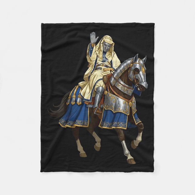 Silver Mask King Baldwin Iv Golden Mask Medieval A Fleece Blanket (Front)