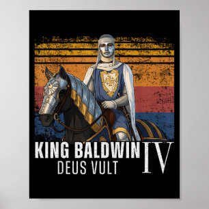 Silver Mask King Baldwin Iv Golden Mask Medieval A Poster