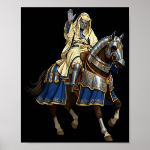 Silver Mask King Baldwin Iv Golden Mask Medieval A Poster