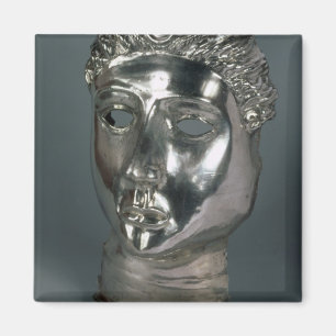 Silver mask, Roman, 1st half of 3rd century AD (si Magnet
