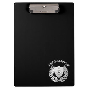 Silver masonry symbol clipboard