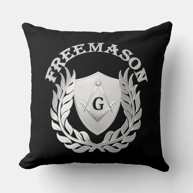Silver masonry symbol cushion (Front)