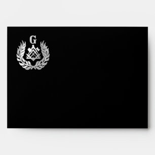 Silver masonry symbol envelope