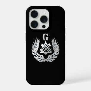 Silver masonry symbol iPhone 15 pro case