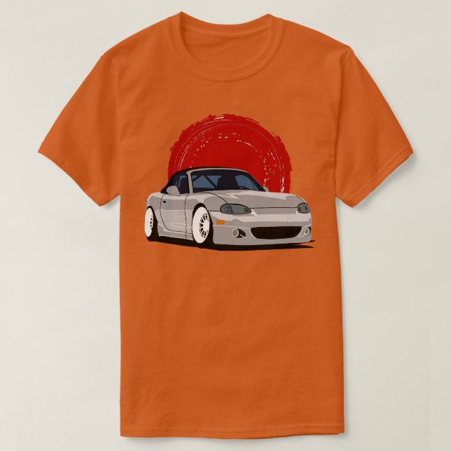 Silver Mazda Miata NB T-Shirt (Design Front)