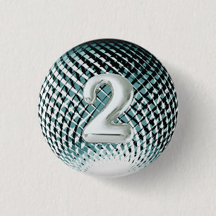 Silver medal, 2nd place winner Sticker 3 Cm Round Badge