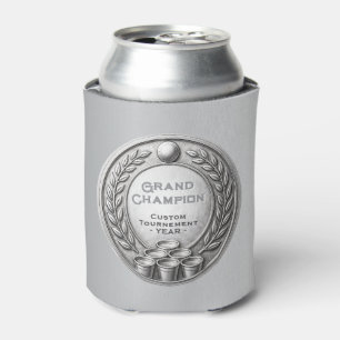 Silver Medal Beer Pong Tournament Championship Can Cooler