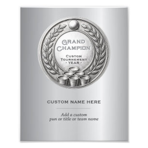 Silver Medal Beer Pong Tournament Championship Photo Print