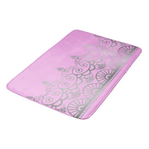Silver Mehndi - Bath Mat