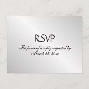Silver Menu RSVP