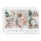 Silver Merry Christmas Photo Card Five Pictures
