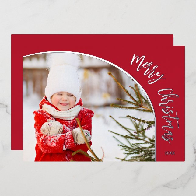 Silver Merry Christmas Script (Front/Back)