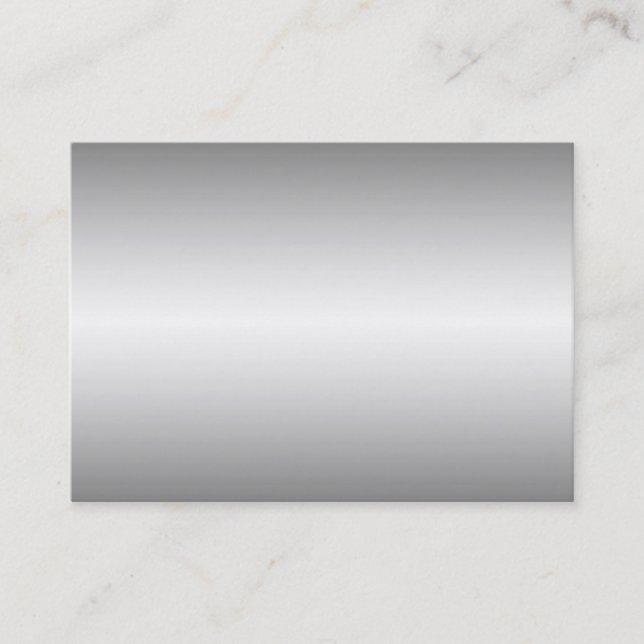 Silver Metal Look Business Cards (Front)