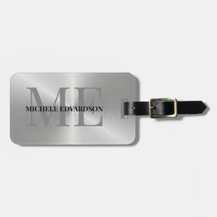 Silver Metal Luggage Tag