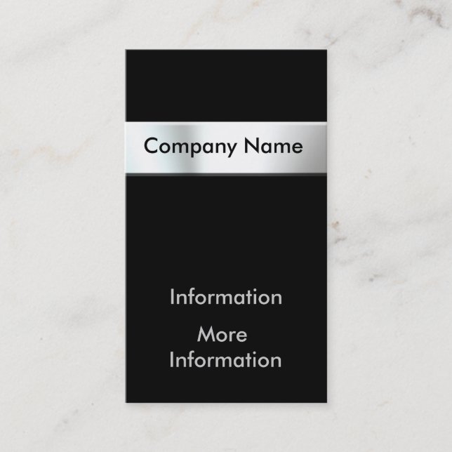 Silver Metal Nameplate Business Cards (Front)