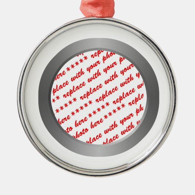 Silver Metal Photo Frame Template Tree Decoration (Front)