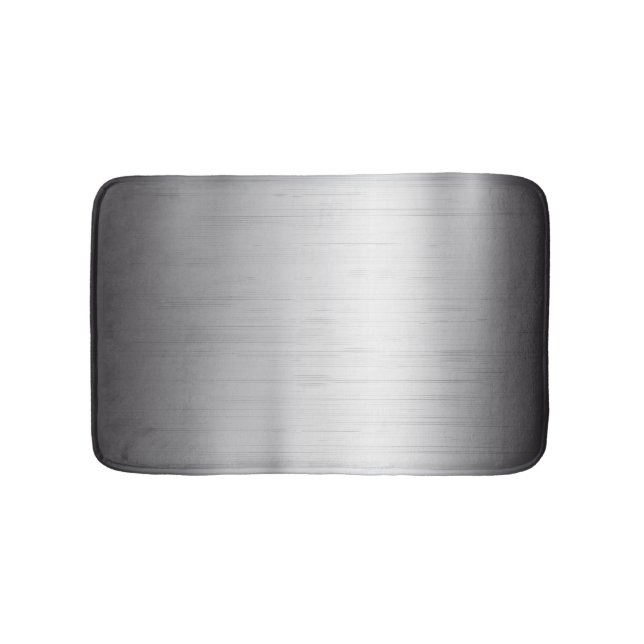 Silver metal texture bath mat (Front)