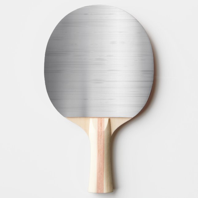 Silver metal texture ping pong paddle (Front)