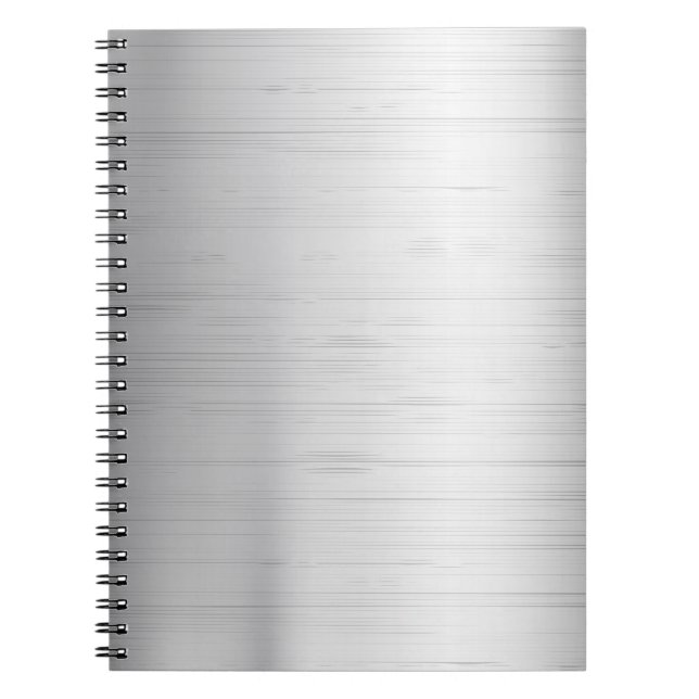 Silver metal texture spiral notebook (Front)