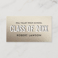 Silver Metallic  Class Graduation Name Social Icon