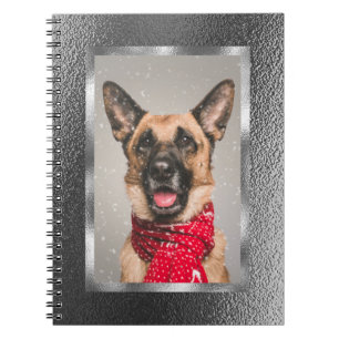 Silver Metallic Custom Photo Spiral Notebook
