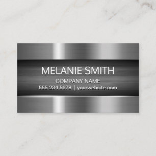 Silver Metallic Glossy Background Business Card
