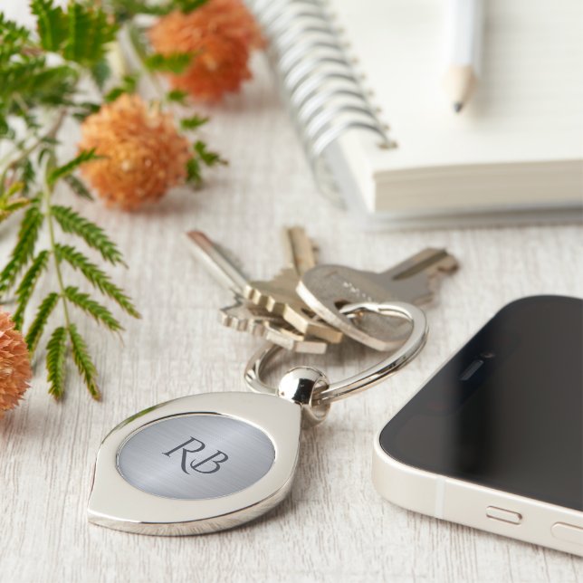 Silver Metallic  Keychain (Side)