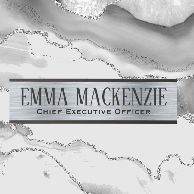 Silver Metallic Look Hanging Door Sign Name Plate (Creator Uploaded)