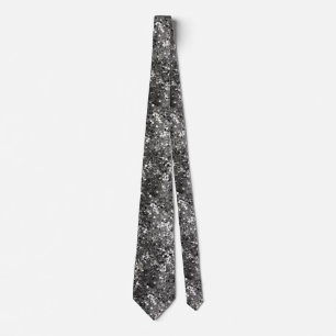Silver Metallic Sequin Tie