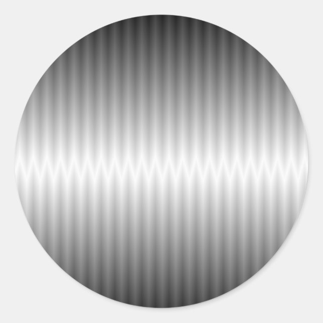 Silver metallic Stripe Pattern Sticker (Front)