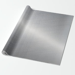 Silver Metallic Texturised  Wrapping Paper