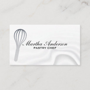 Silver Metallic Whisk Silky Background Business Card
