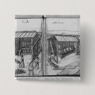 Silver mine of La Croix-aux-Mines, Lorraine 15 Cm Square Badge