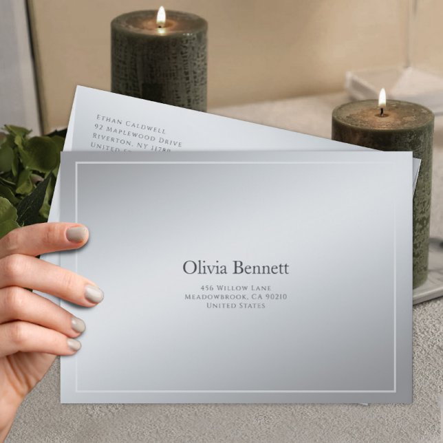 Silver Minimal Border Clean Elegant Envelope (Creator Uploaded)