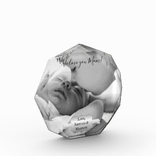 Silver Minimalist Photo Mother's Day Block