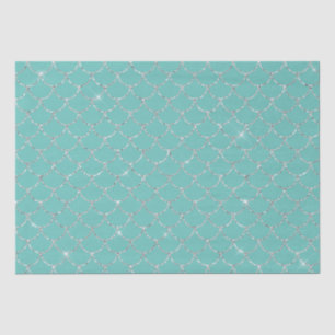 Silver Mint Mermaid Tissue Paper
