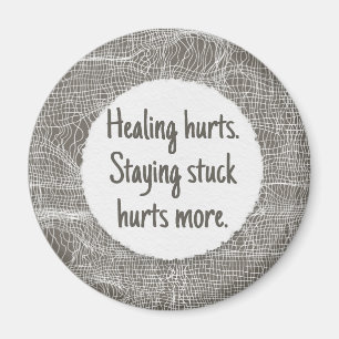 Silver Modern Fabric Texture Custom Phrase  Magnet