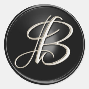 Silver Monogram B Envelope Seal