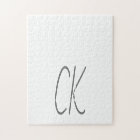 Silver monogram name modern elegant purple