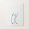 Silver monogram name modern elegant purple