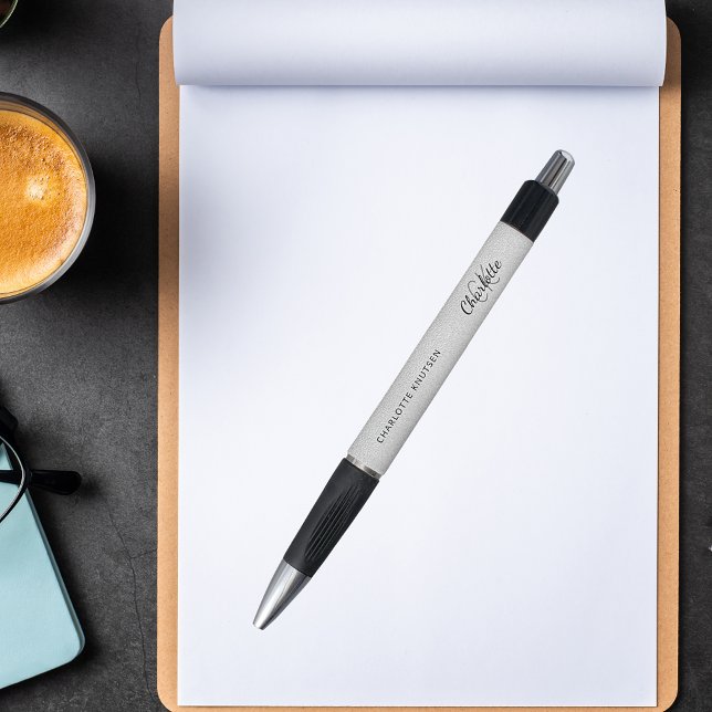 Silver monogram name script (Creator Uploaded)