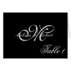 Silver Monogram Polka Dot Table Number