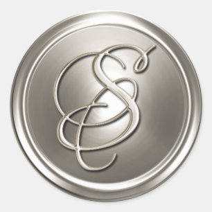 Silver Monogram S Envelope Seal