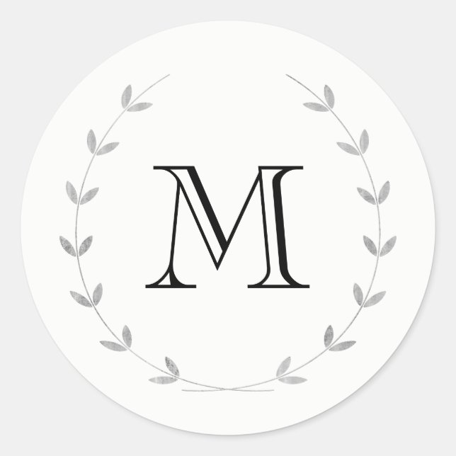 Silver Monogram Sticker (Front)