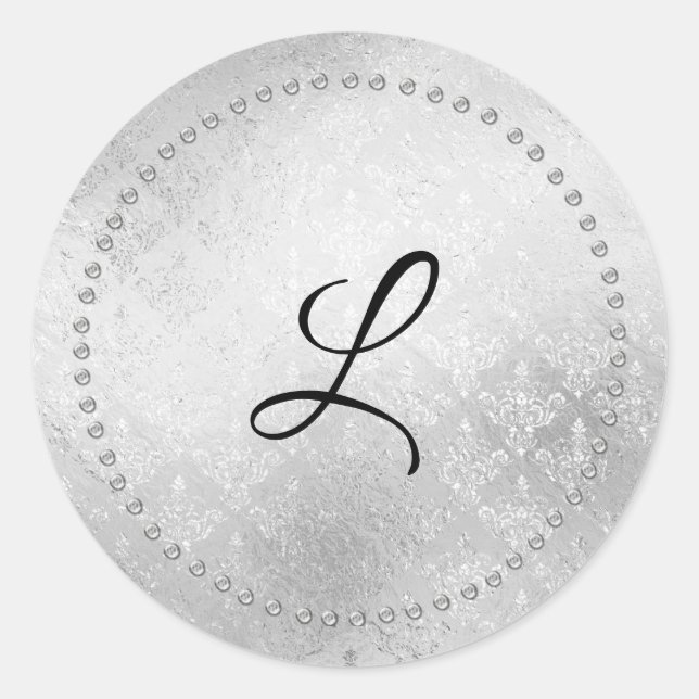 Silver monogram stickers (Front)
